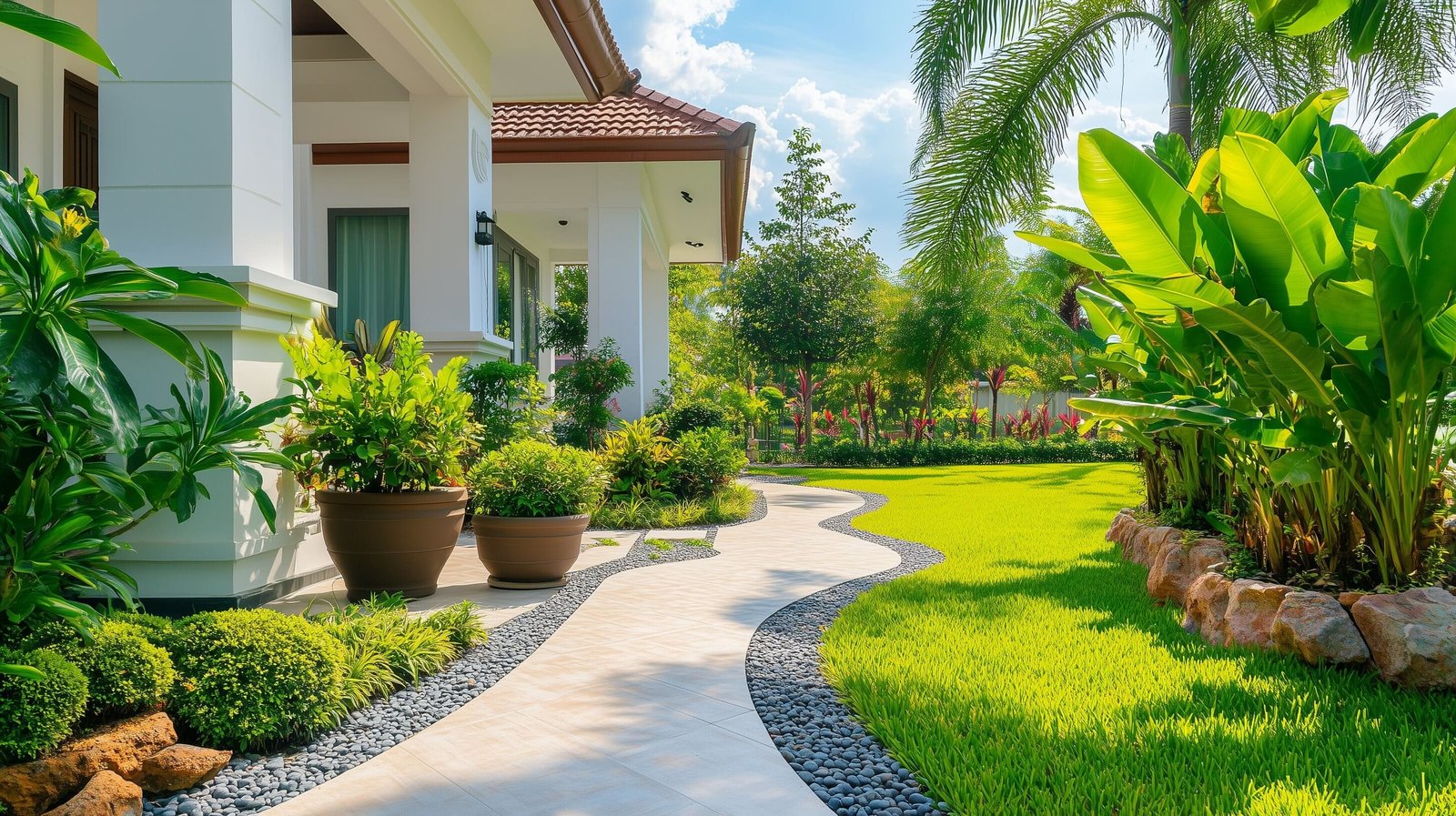 Natural grass lawn development service in Jaipur