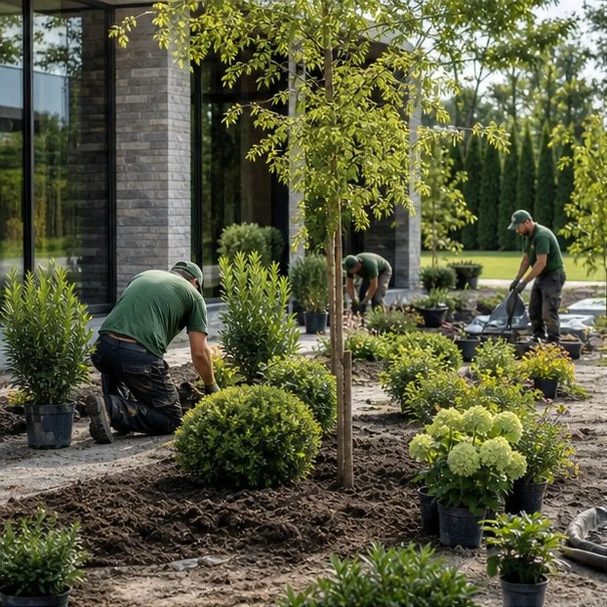Professional landscape execution and plantation work